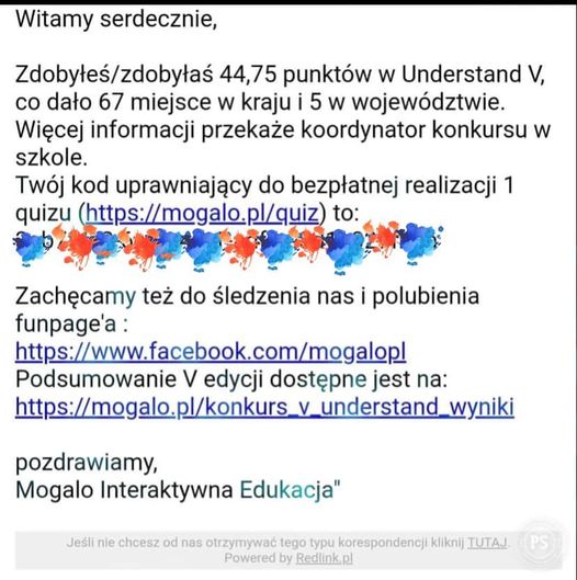 Sukces naszej uczennicy