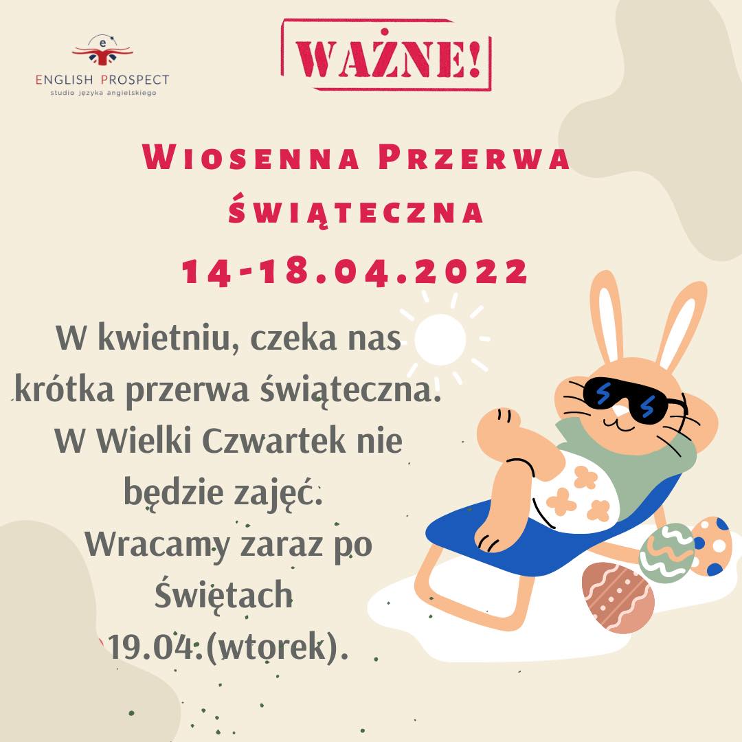 Wiosenna przerwa świąteczna